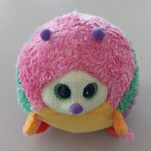 Ty Beanie Ballz Gumdrop Plush Round Bug Toy with Sparkly Green Eyes